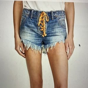NWOT Free People We the Free Lace Up Beckett Shorts